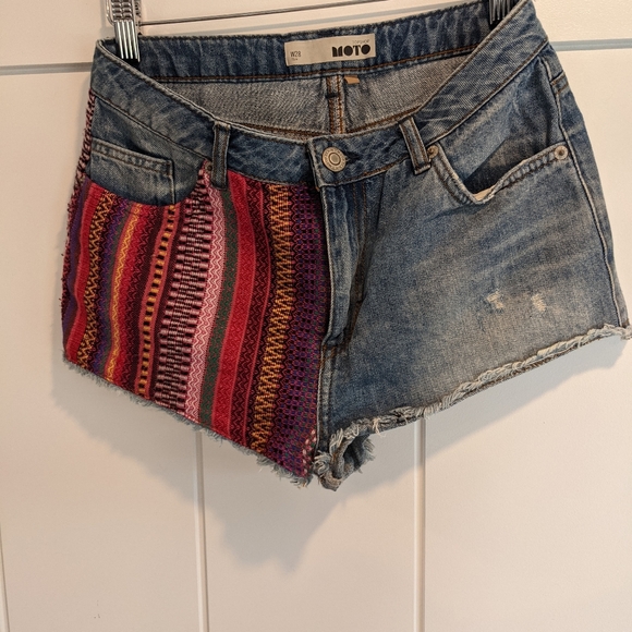 Women's High Rise Jean Shorts - Picture 2 of 7